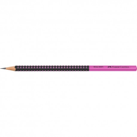 Ołówek zwykły czarno/róż Grip2001 Faber FC517011